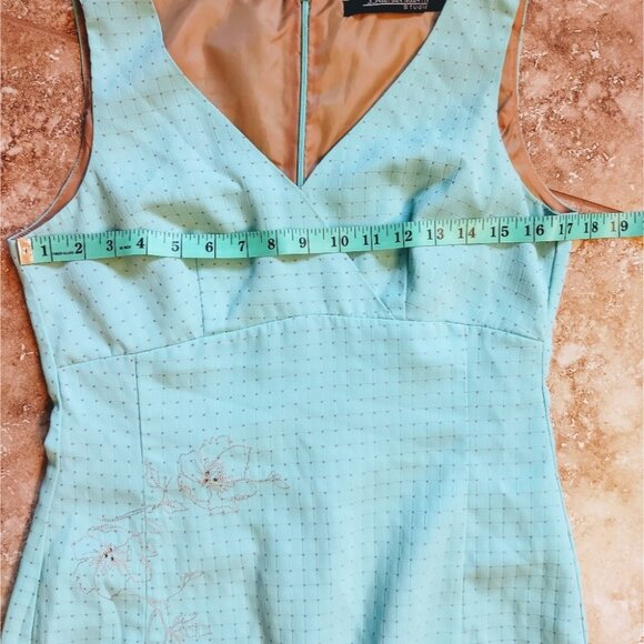 Jonathan Martin Teal Blue Dress & Blazer Set Size 6 - Picture 7 of 8